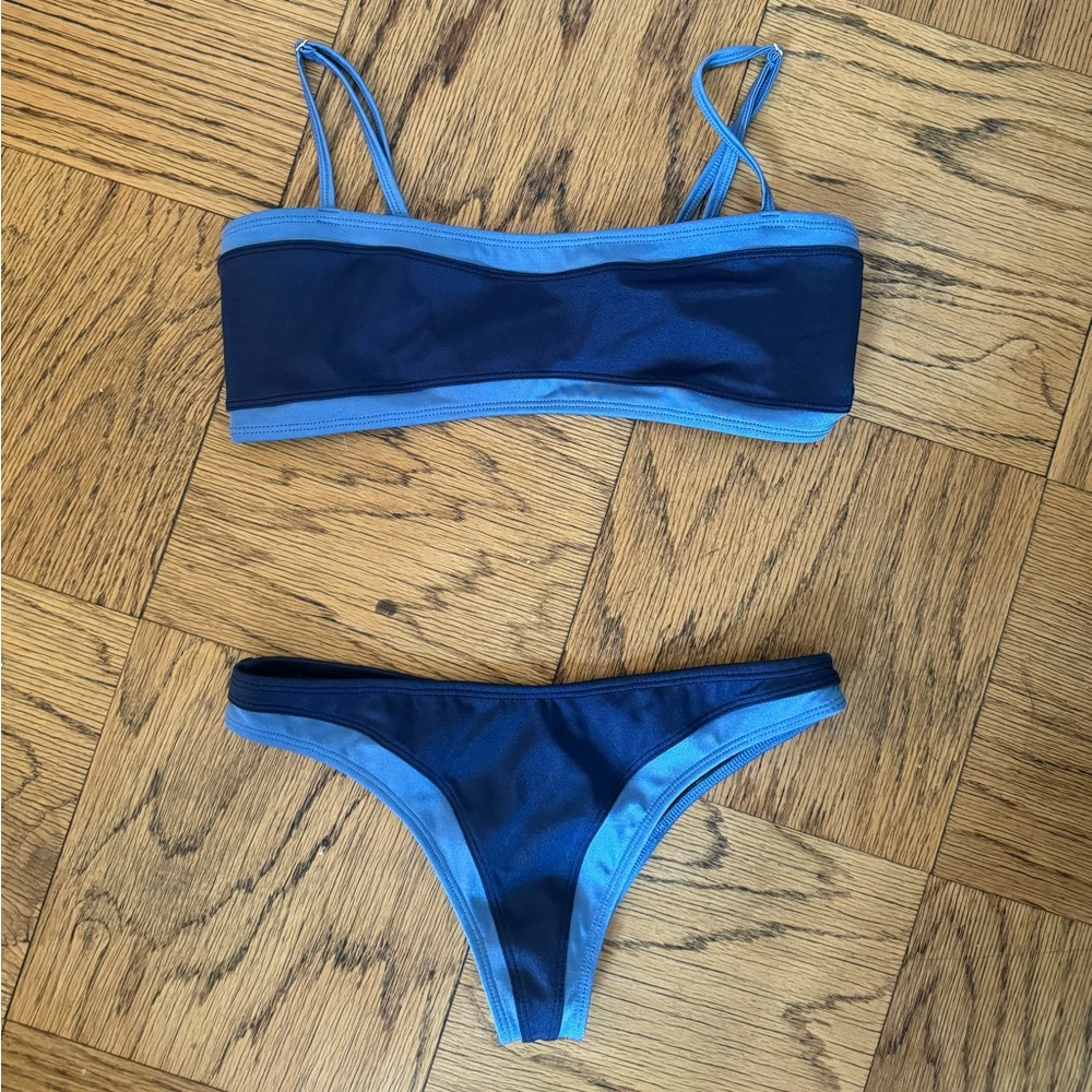 ❌ SOLD ❌ Sabi Swim Monaco Bikini Set - Blue Trim - Picture 5 of 8